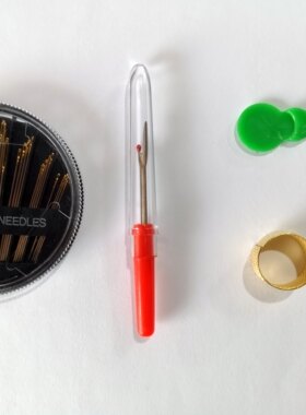欧美进口家用针盒装手缝针十字绣缝衣针金尾钢针金尾针送3件宝贝