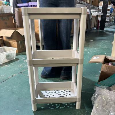 2-241富日3106三层长方灰色置物架(小号)36.7*70.5*23.2