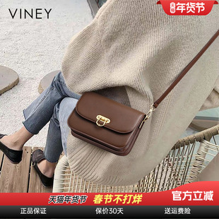 Viney包包女士2026新款真皮女包斜挎包轻奢小方包高级感单肩小包