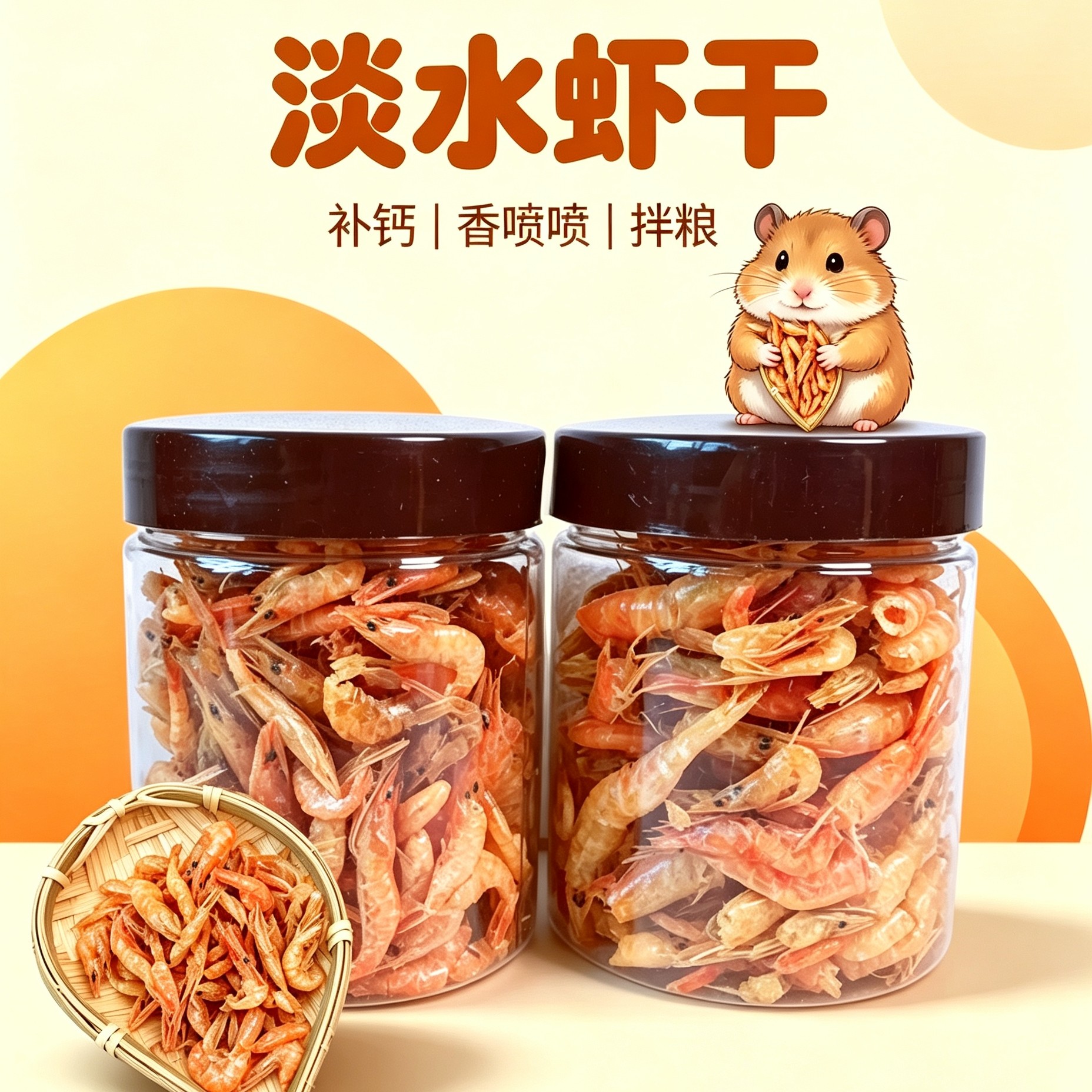 包邮仓鼠零食淡水小虾干熊熊主粮玩具/造景装饰