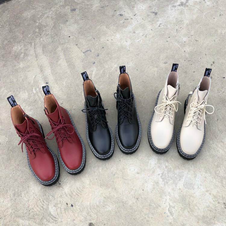 white Riding boots The thickness of the bottom Muffin Middle heel Bootie 2020 Fall women's boots ins Frenum Claret Ankle bootsin the Women's Shoes, Boots, Riding boots category - from Buy2taobao.com to provide professional Taobao agent buy service