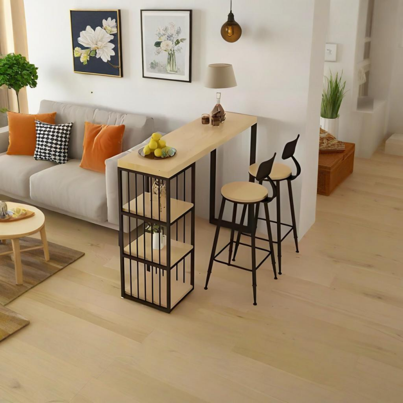 实木吧台桌椅酒柜客厅靠墙餐边柜简约中式隔断吧台桌合餐桌啤酒柜