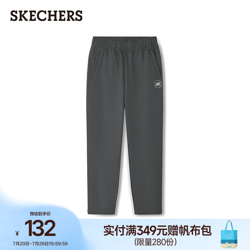 斯凯奇直筒长裤针织运动裤松紧裤夏季女款舒适休闲时尚百搭经典款