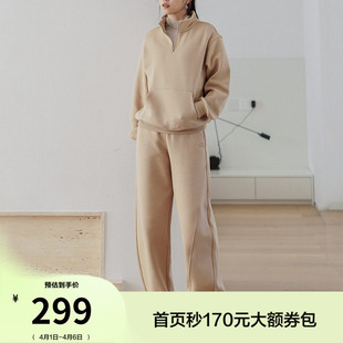 斯凯奇夏季 小个子运动爆款 卫衣加厚套装 外套灰色半拉链休闲服 新款