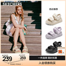 沙滩鞋 Skechers斯凯奇外穿女鞋 夏厚底增高休闲凉鞋 凉拖鞋 2025新款