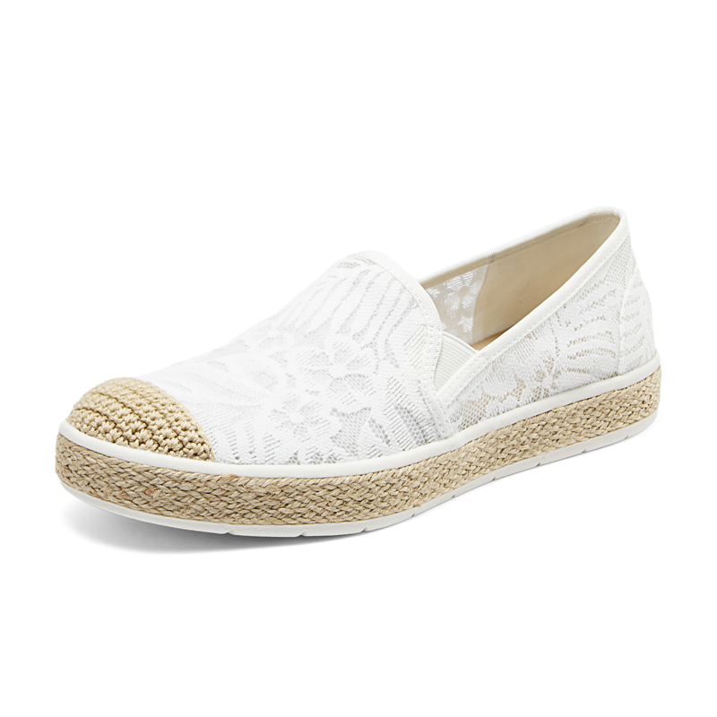 Skechers斯凱奇夏女鞋小香風(fēng)漁夫鞋蕾絲淺口平底單鞋軟底舒適透氣