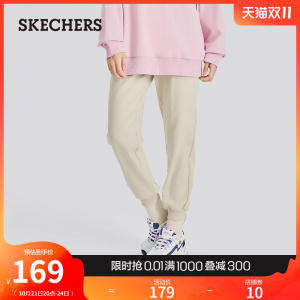 Skechers斯凯奇2024年秋季新款女子休闲针织长裤柔软舒适基础百搭