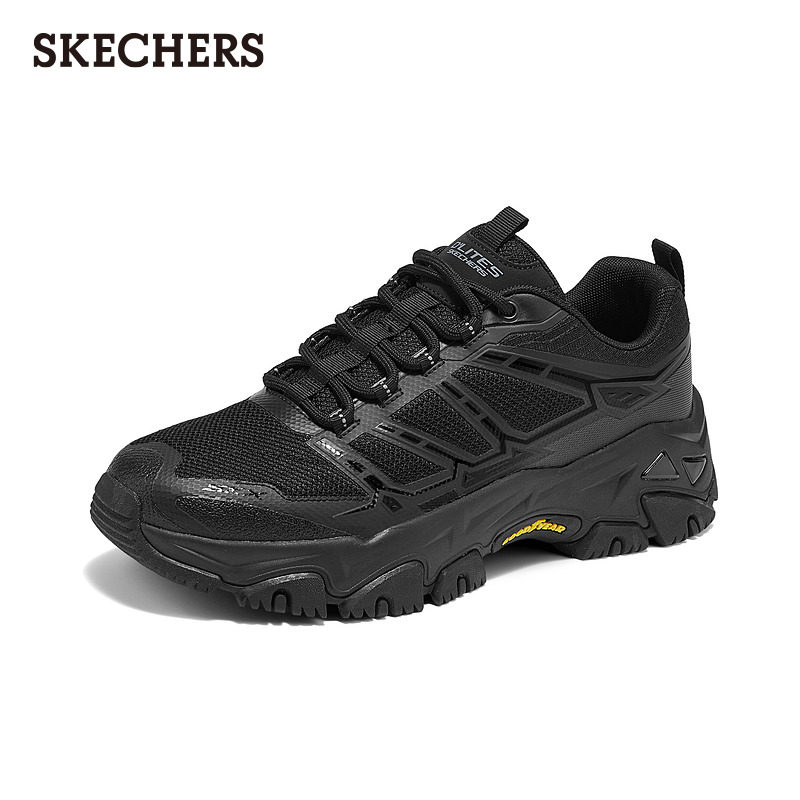 斯凯奇春季流行男鞋户外鞋绑带款舒适休闲运动鞋时尚百搭老爹鞋