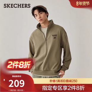 男女款 新品 舒适POLO针织卫衣运动休闲衫 长袖 斯凯奇春季 T恤衫 时尚