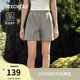 休闲短裤 斯凯奇新款 简约风户外运动五分裤 山系凉感梭织短裤 女款