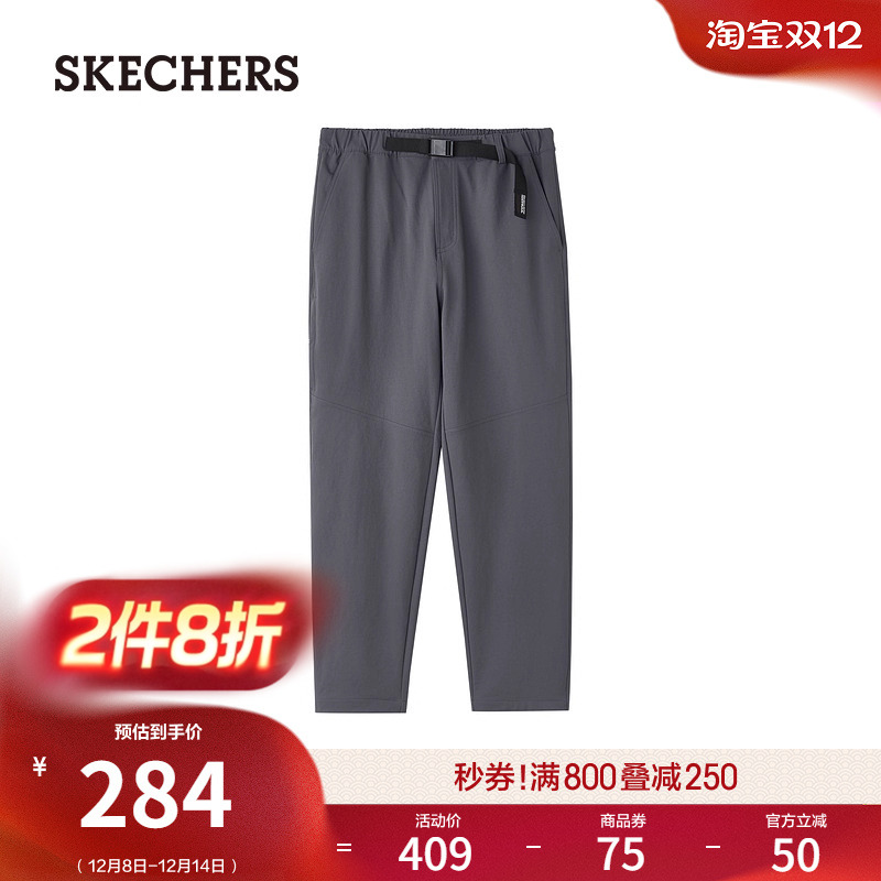 斯凯奇秋冬男款宽松显瘦休闲裤弹力直筒裤时尚百搭长裤工装运动裤