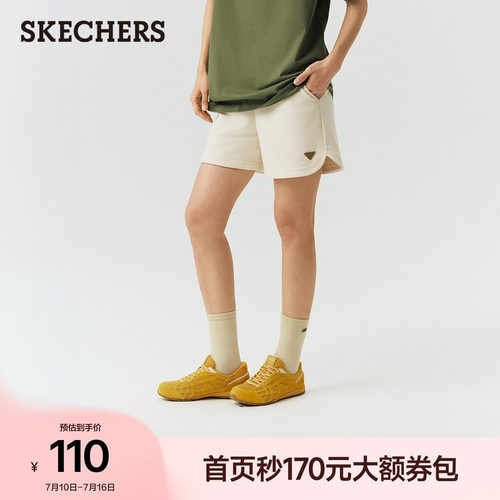 斯凯奇女夏季针织宽松舒适短裤
