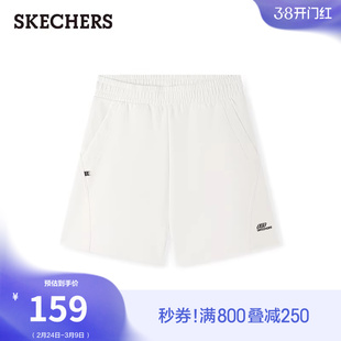 斯凯奇2026夏季新款女款潮流多巴胺针织短裤透气舒适弹性抗皱耐穿