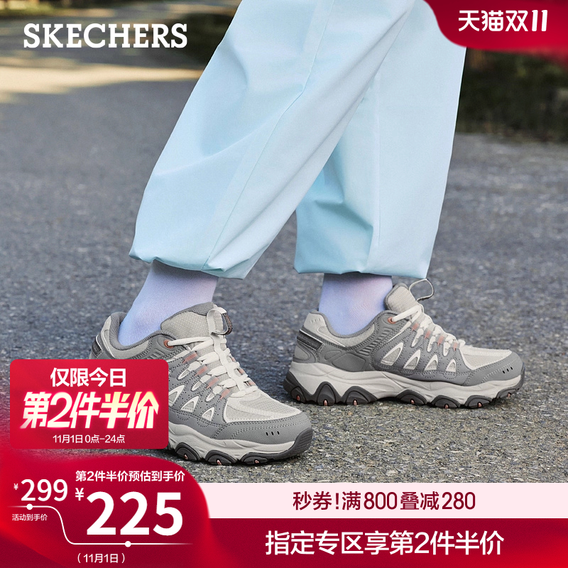 斯凯奇秋冬季女鞋跑步鞋抓地休闲运动鞋软底舒适厚底增高老爹鞋