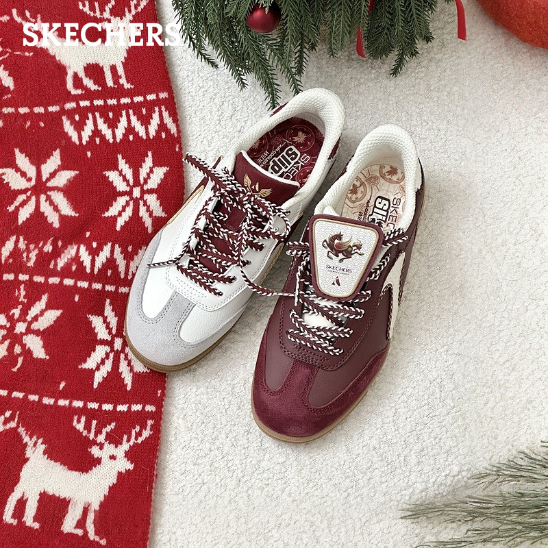 成毅同款|斯凯奇好运德训鞋新年红色复古休闲鞋男女情侣闪穿板鞋,女鞋,德训鞋,淘宝优惠券,粉丝福利购,淘宝优惠卷