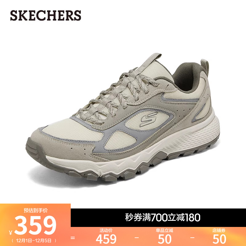 斯凯奇2025年新款秋冬男鞋厚底增高户外鞋耐磨休闲运动鞋老爹鞋