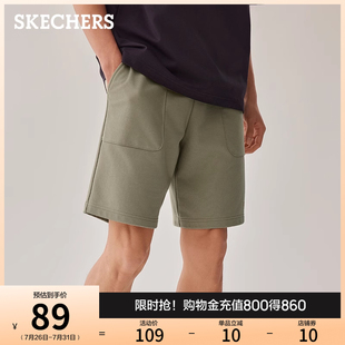 舒适透气运动裤 Skechers斯凯奇2025夏季 短裤 男新款 针织五分休闲裤