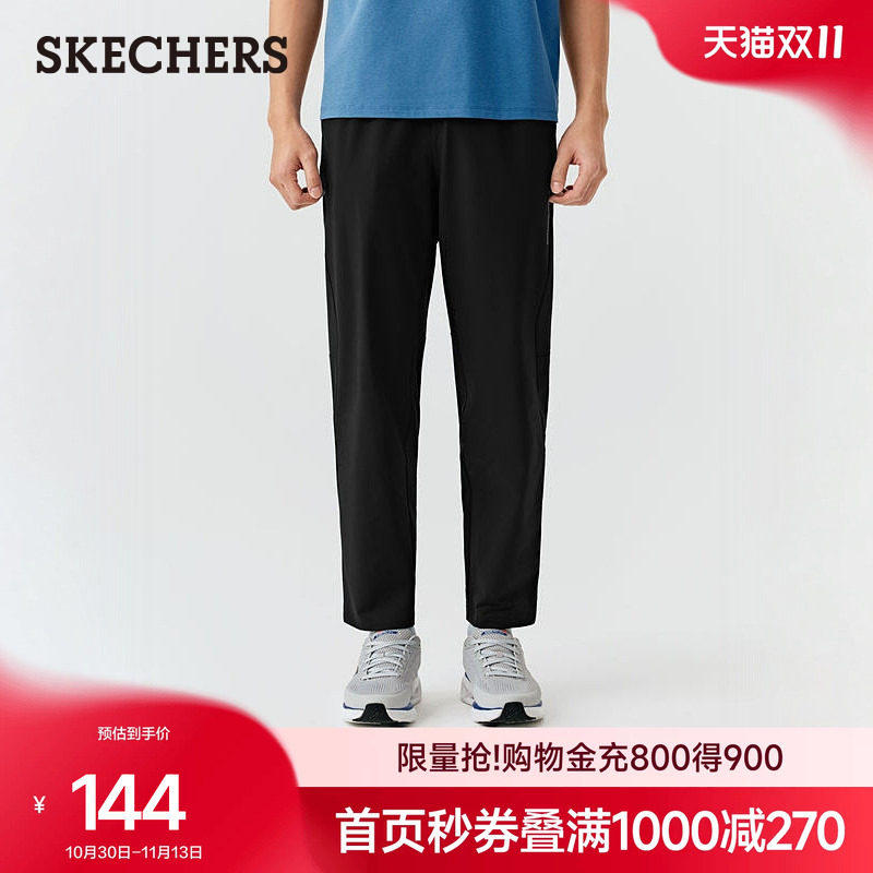 斯凯奇2026夏季时尚百搭新款男裤慢跑运动长裤直筒裤舒适休闲裤