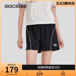 宽松日常休闲运动裤 女子舒适梭织短裤 新款 Skechers斯凯奇2024夏季