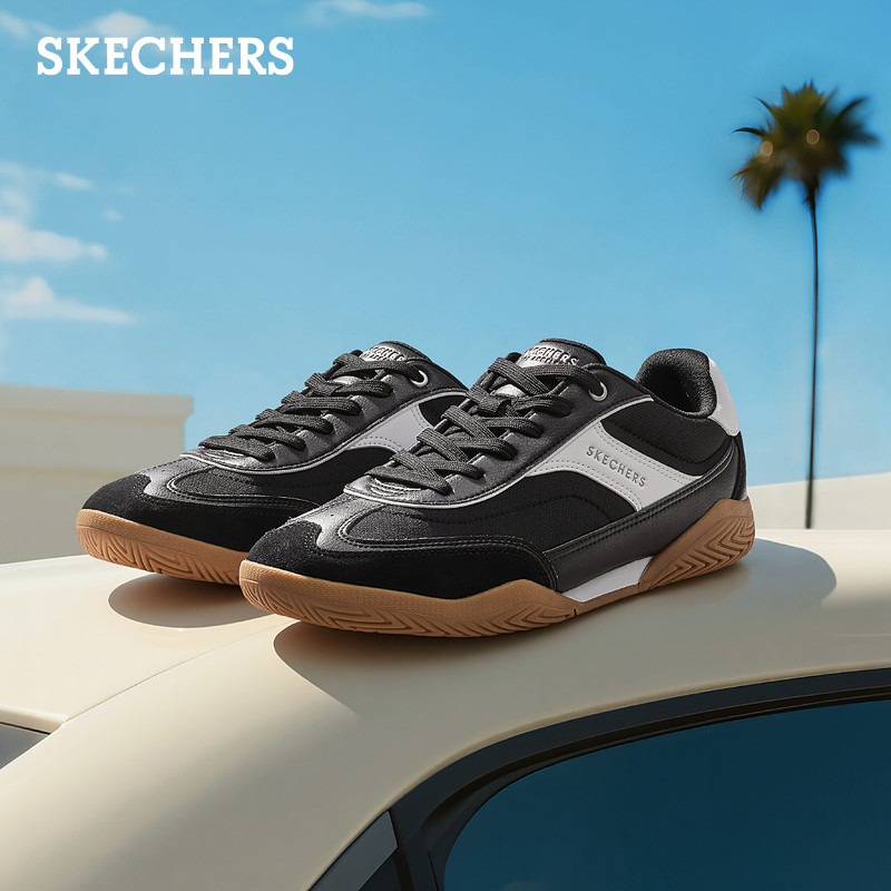 斯凯奇2026春季新款男款轻质缓震休闲鞋厚底板鞋时尚潮流运动鞋