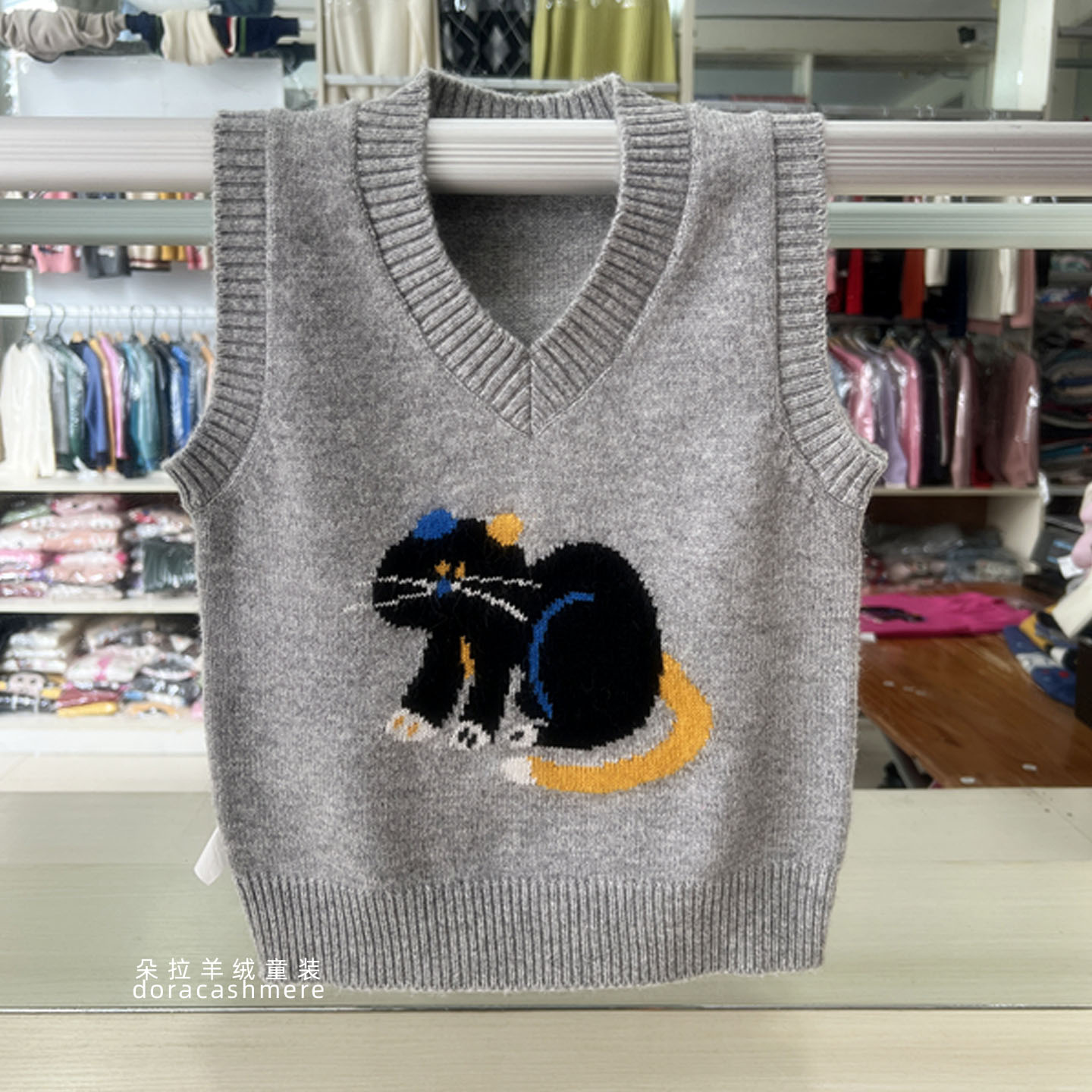 针织马甲背心春秋中小童坎肩毛衣