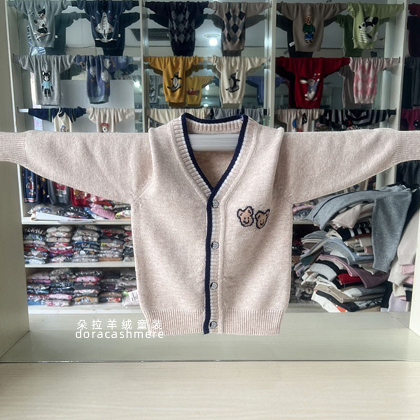 男童针织外套韩版儿童羊绒开衫加厚羊毛衫童装中大童纯色洋气外搭