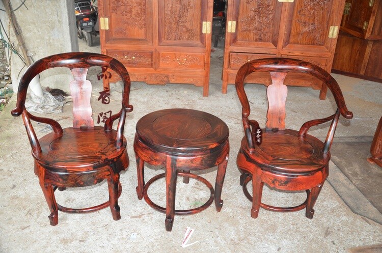 红木家具 酸枝牛角椅休闲桌椅组合茶桌 红木茶台特价皇宫椅情人椅