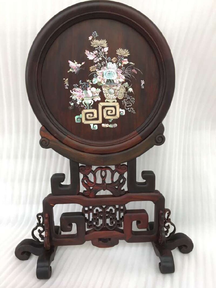 老挝大红酸枝屏风插屏木雕摆件礼品 工艺品 特价节挂件挂屏