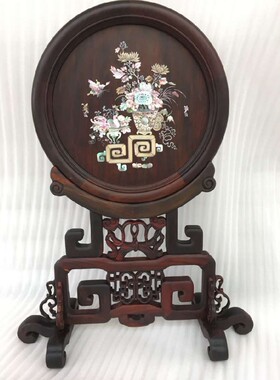 屏风工艺品特价挂件老挝大红酸枝