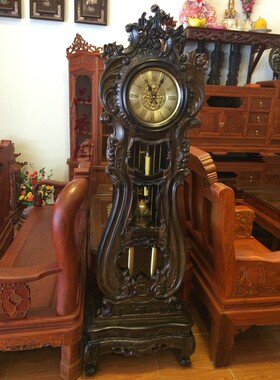 乌纹木落地钟2 红木钟 欧款钟 天使钟 花梨钟红木家具工艺品