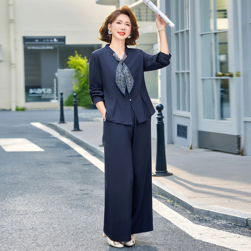 妈妈装秋装套装2026新款中老年女装春秋长袖时尚休闲气质两件套