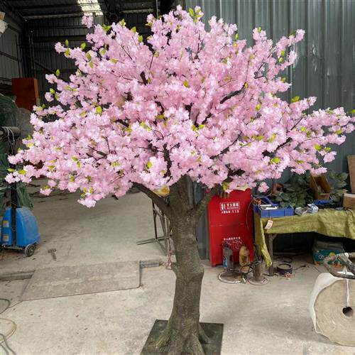 厂家仿真树园艺装饰仿真桃花树假树盆栽客厅办公室植物