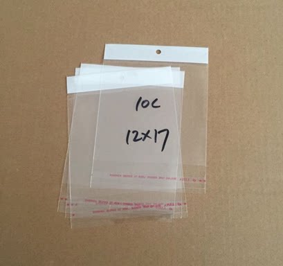 卡头袋 挂孔袋 饰品袋 包装袋 透明袋 饰品包装袋 10丝12*17cm