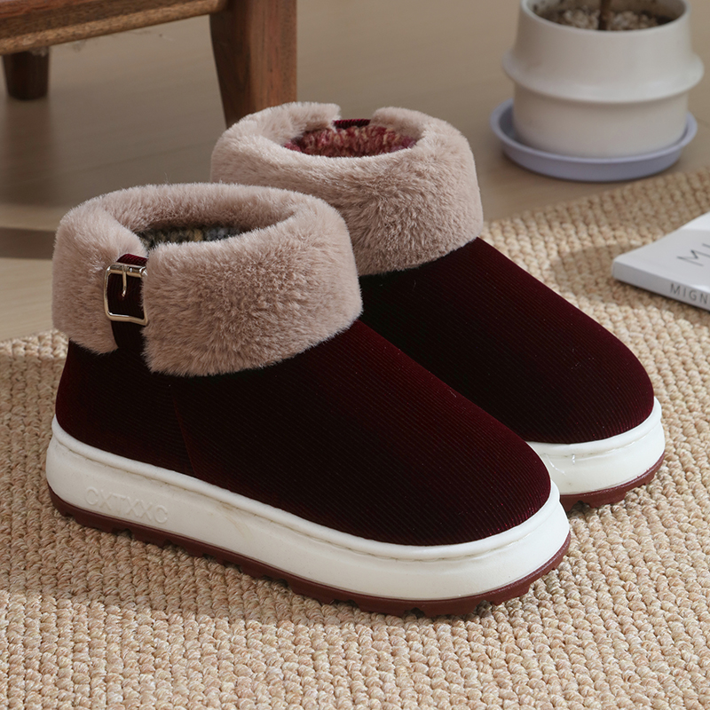 冬季保暖棉鞋加绒加厚可外穿