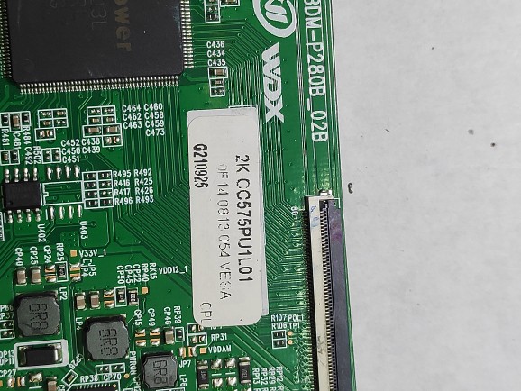 cc575pu1l01 熊猫电视机逻辑板2k接口看清楚接口