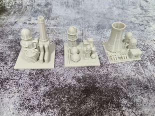 核电站模型火电站模型 发电厂模型解压桌面摆件