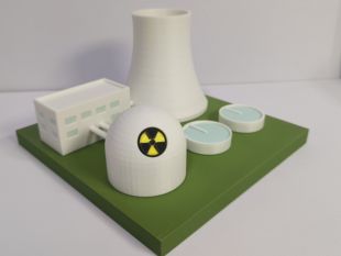 核电站火电站发电站工厂模型摆件沙盘微缩场景模型