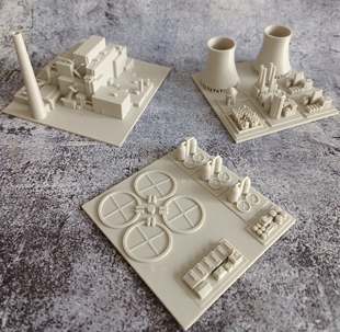 核电站模型污水处理厂模型污水处理设备模型环保设备沙盘微缩场景