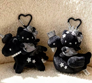 现货日本本土采购三丽鸥限定梦幻独角兽kitty12cm左右暗黑 炭黑