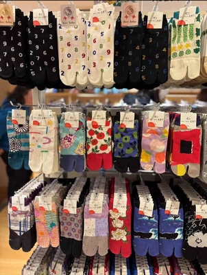 现货日本采购SOUSOU袜子数字中筒四季袜马吉拉情侣可爱星期袜分趾