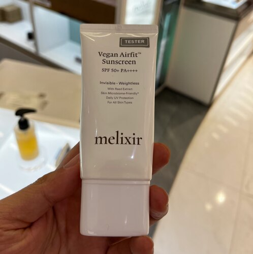 韩国采购 melixir素食主义空气感防晒霜spf50+清爽不油腻50ml