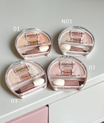 现货日本本土采购卧蚕的神砍妹canmake卧蚕盘N01眼影盘四色新色