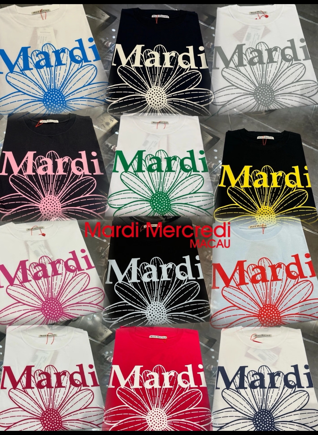 韩国Mardi短袖百搭休闲小雏菊单花多花三花女款印花T恤宽松短裤