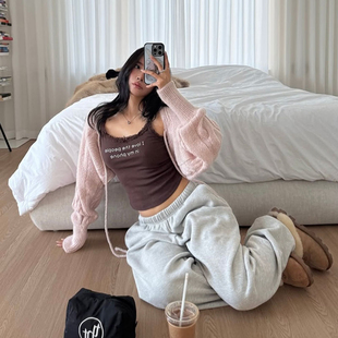 英同款 外搭罩衫 threeti 针织开衫 披肩上衣 s系带麻花毛衣短款 张元