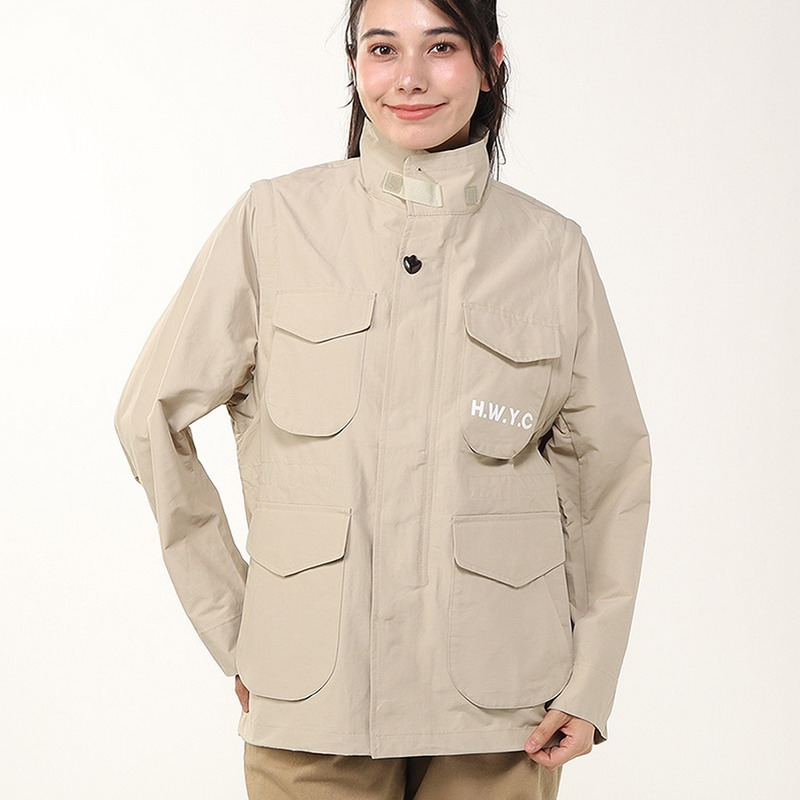 日系潮牌双穿可拆卸袖子背心夹克