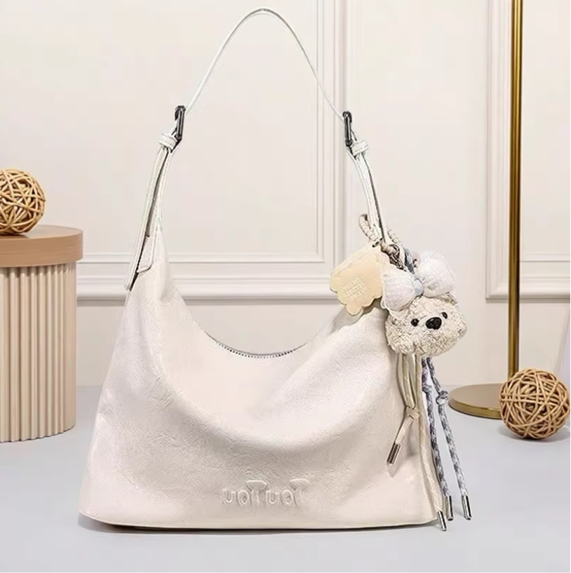 生日38礼物托特大容量hobo白色腋下单肩斜挎包女包新娘红色结婚包