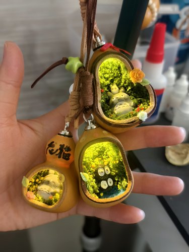 葫芦灯葫芦挂件迷你灯送礼吉祥葫芦创意葫芦节日礼物纯手工龙猫
