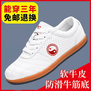 透气防滑牛筋底 比赛团队练功专用鞋 陈家沟太极鞋 春夏真皮男女同款