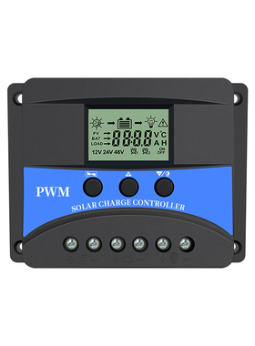 太阳能控制器太阳能电池板12V/24V10ALCD显示自设参数5VUSB充电