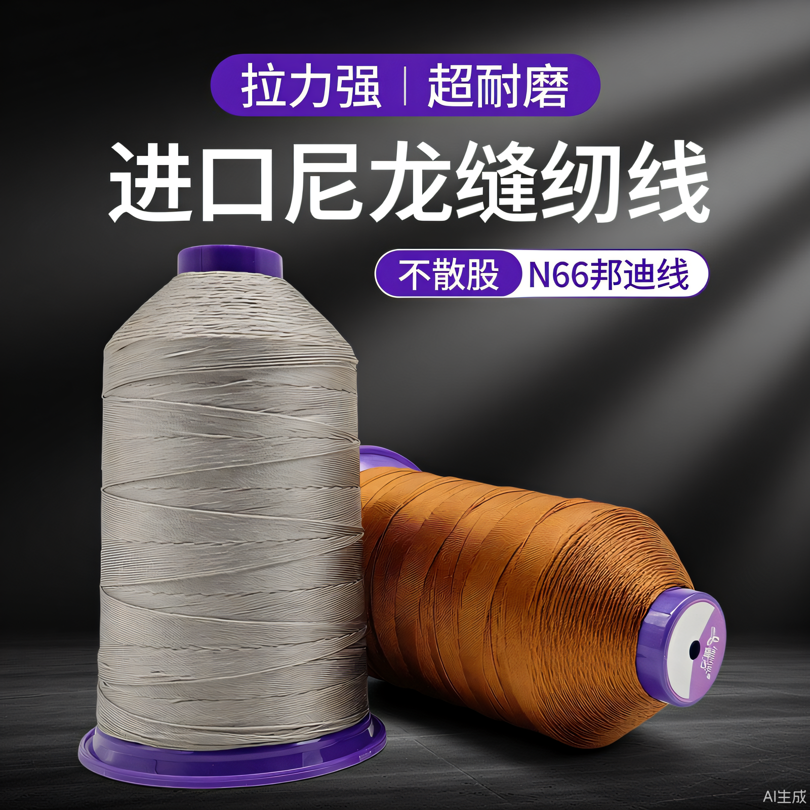 盟力进口尼龙邦迪线真皮沙发线汽车内饰线皮具线皮革线方向盘套线